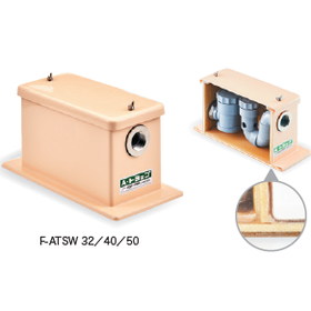 Float ball type drain trap that prevents backflow even if the water seal is gone.