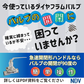 Rapid opening and closing handle - Bio-clean diaphragm valve